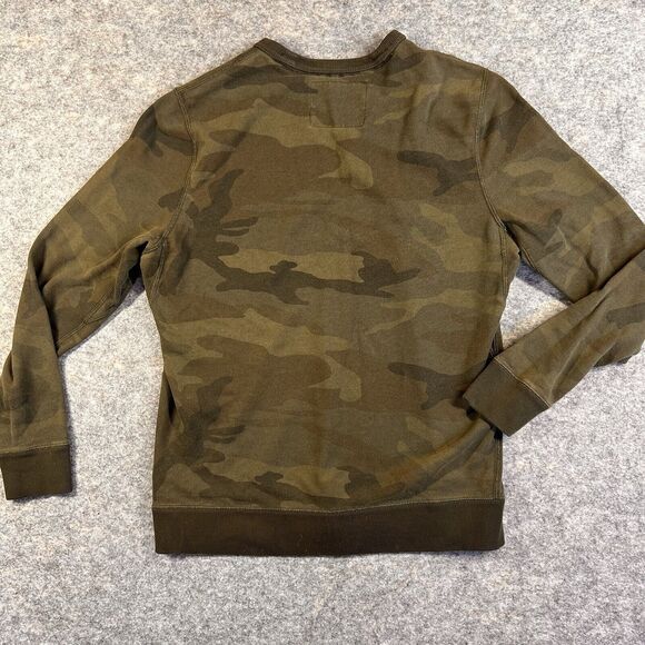 Abercrombie & Fitch Camo Sweatshirt Women’s Small Camouflage Green Grunge - Picture 2 of 5